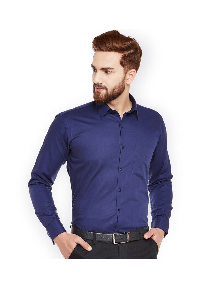 Navy Slim Fit Formal Shirt for Men